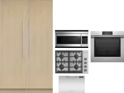 6 Piece Package Includes Refrigerator, Freezer, Cooktop, Wall Oven, Microwave And Dishwasher